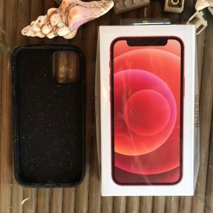 iPhone 12 mini - red - 128 gb + black pela case